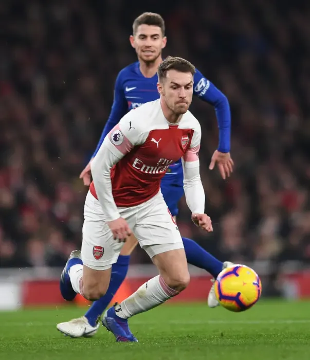 Framed Print : Intense Showdown: Aaron Ramsey vs. Chelsea in the Premier League Framed Print : Intense Showdown: Aaron Ramsey vs. Chelsea in the Premier League