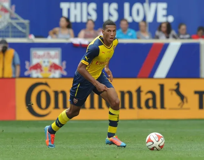 Framed Print : Isaac Hayden Faces Off: Arsenal vs. New York Red Bulls Pre-Season Clash, 2014 Framed Print : Isaac Hayden Faces Off: Arsenal vs. New York Red Bulls Pre-Season Clash, 2014