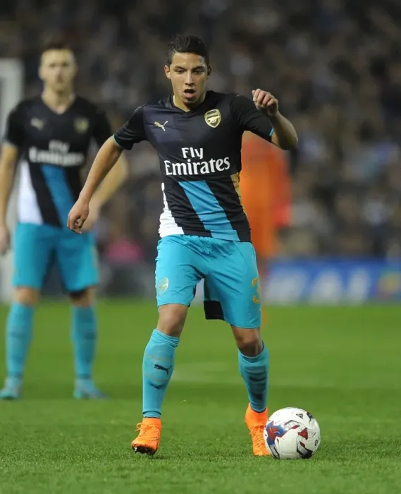 Framed Print : Ismael Bennacer in Action: Arsenal vs. Sheffield Wednesday, Capital One Cup 2015-16