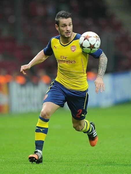 ISTANBUL, TURKEY - DECEMBER 09: Mathieu Debuchy of Arsenal during the UEFA Champions League match between Galatasaray