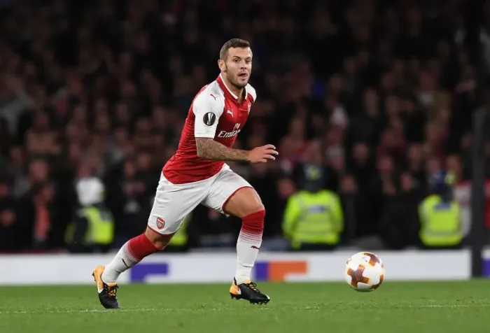 Framed Print : Jack Wilshere: In Action for Arsenal Against 1. FC Koeln