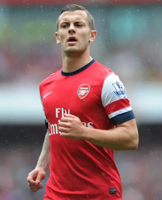 Framed Print : Jack Wilshere: In Action for Arsenal Against Aston Villa, Premier League 2013-14