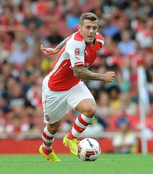 Jack Wilshere: In Action for Arsenal Against Benfica, Emirates Cup 2014