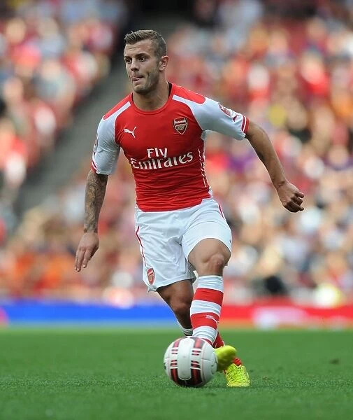 Jack Wilshere: In Action for Arsenal Against Benfica at Emirates Cup 2014