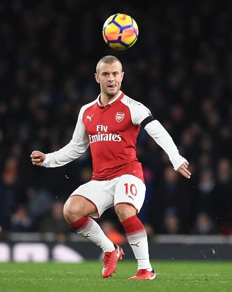 Jack Wilshere: In Action for Arsenal Against Huddersfield Town, Premier League 2017-18