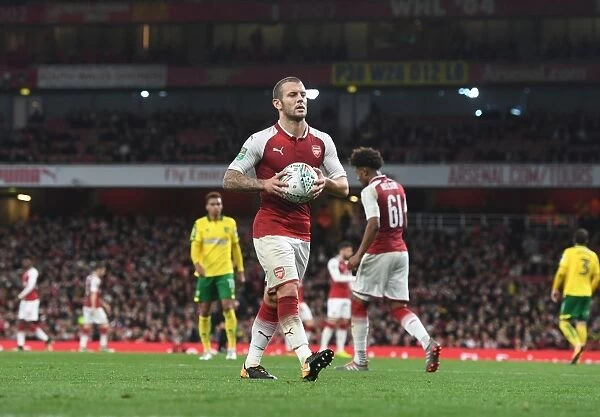 Jack Wilshere: In Action for Arsenal Against Norwich City, Carabao Cup 2017-18
