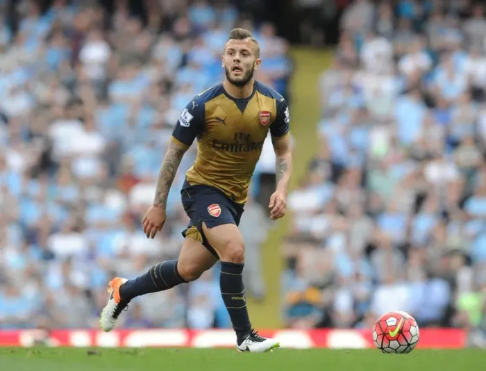Framed Print : Jack Wilshere in Action: Arsenal vs. Manchester City, Premier League 2015-16 Framed Print : Jack Wilshere in Action: Arsenal vs. Manchester City, Premier League 2015-16
