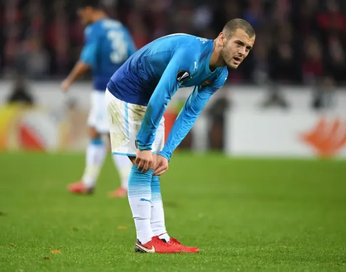 Framed Print : Jack Wilshere in Action: Arsenal vs. 1. FC Koln, UEFA Europa League (2017) Framed Print : Jack Wilshere in Action: Arsenal vs. 1. FC Koln, UEFA Europa League (2017)