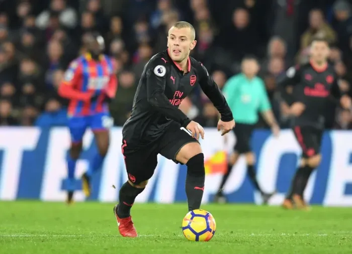 Framed Print : Jack Wilshere in Action: Arsenal vs. Crystal Palace (2017-18) - Premier League Showdown
