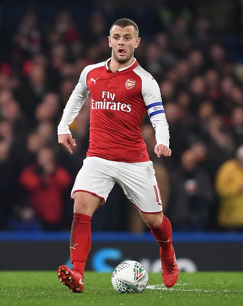 Jack Wilshere in Action: Arsenal vs. Chelsea - Carabao Cup Semi-final