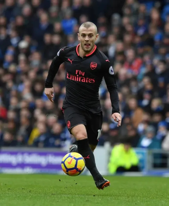 Framed Print : Jack Wilshere in Action: Arsenal vs. Brighton & Hove Albion, Premier League 2017-18 Framed Print : Jack Wilshere in Action: Arsenal vs. Brighton & Hove Albion, Premier League 2017-18