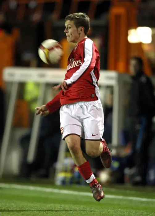 Framed Print : Jack Wilshere in Action: Arsenal vs. West Ham United Reserves (0:1), September 3, 2009
