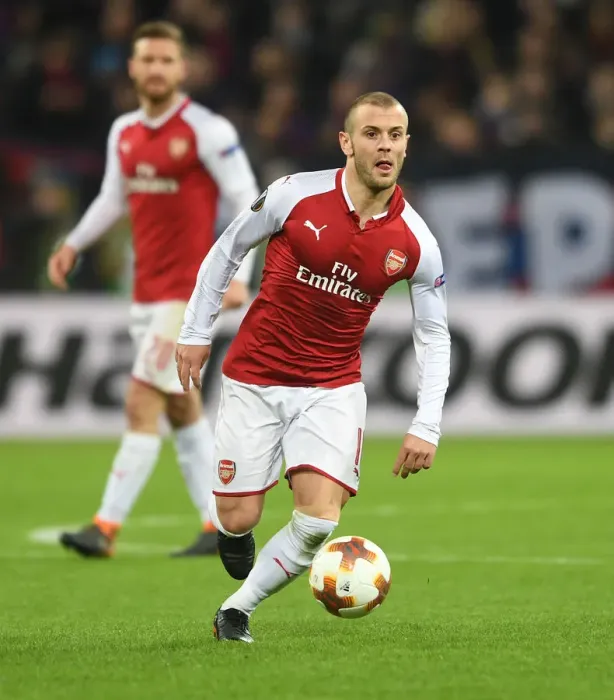 Framed Print : Jack Wilshere in Action: Arsenal vs. CSKA Moskva, UEFA Europa League Quarterfinals, Moscow, 2018