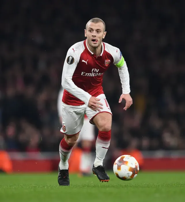 Framed Print : Jack Wilshere in Action: Arsenal vs AC Milan, UEFA Europa League 2018