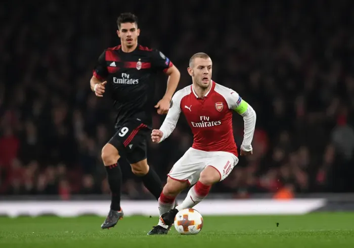 Framed Print : Jack Wilshere in Action: Arsenal vs AC Milan, Europa League 2018 Framed Print : Jack Wilshere in Action: Arsenal vs AC Milan, Europa League 2018