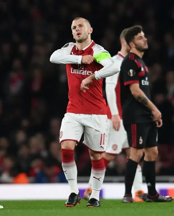 Framed Print : Jack Wilshere in Action: Arsenal vs AC Milan, Europa League 2018