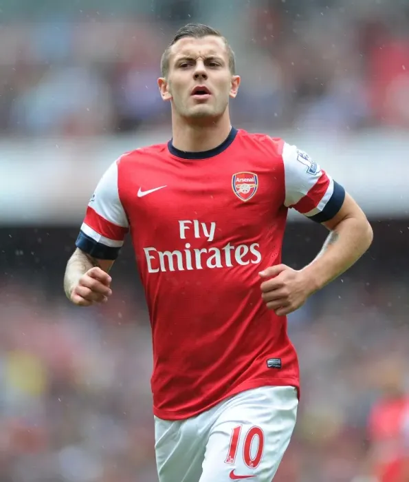 Framed Print : Jack Wilshere in Action: Arsenal vs Aston Villa, Premier League 2013-14