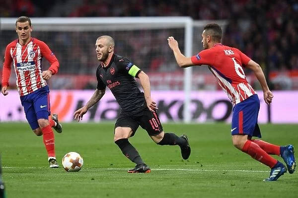 Jack Wilshere in Action: Arsenal vs Atletico Madrid, UEFA Europa League Semi-Final (2018), Madrid