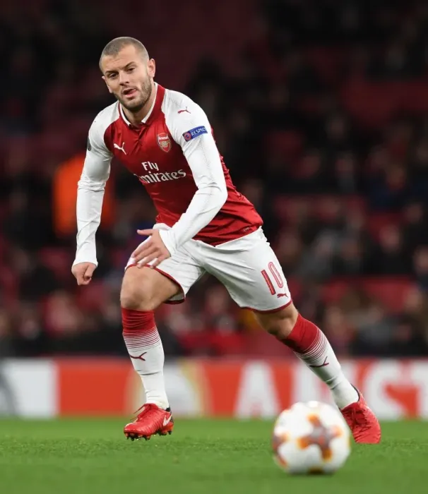 Framed Print : Jack Wilshere in Action: Arsenal vs BATE Borisov, UEFA Europa League 2017-18