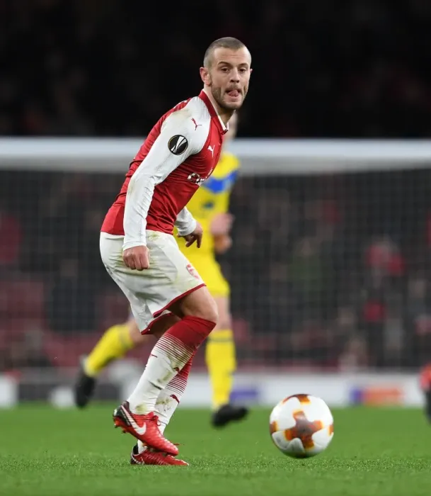Framed Print : Jack Wilshere in Action: Arsenal vs BATE Borisov, UEFA Europa League 2017-18