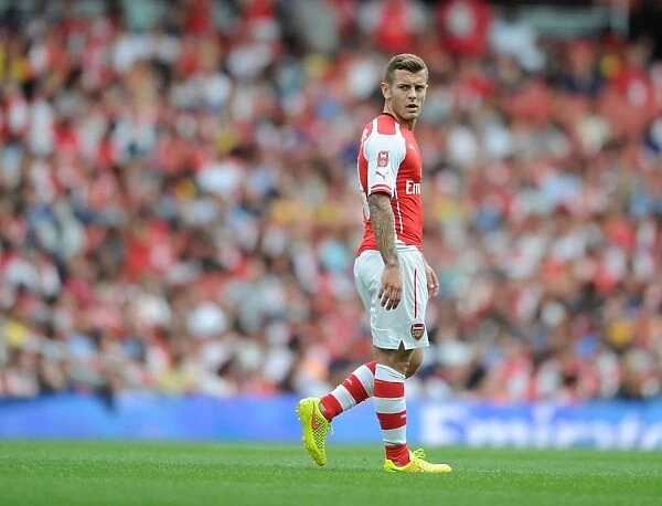 Jack Wilshere in Action: Arsenal vs Benfica, Emirates Cup 2014