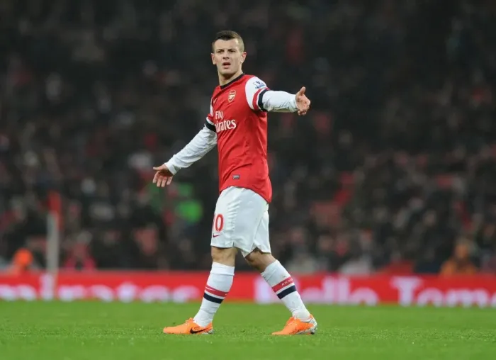 Framed Print : Jack Wilshere in Action: Arsenal vs Cardiff City, Premier League 2013-14