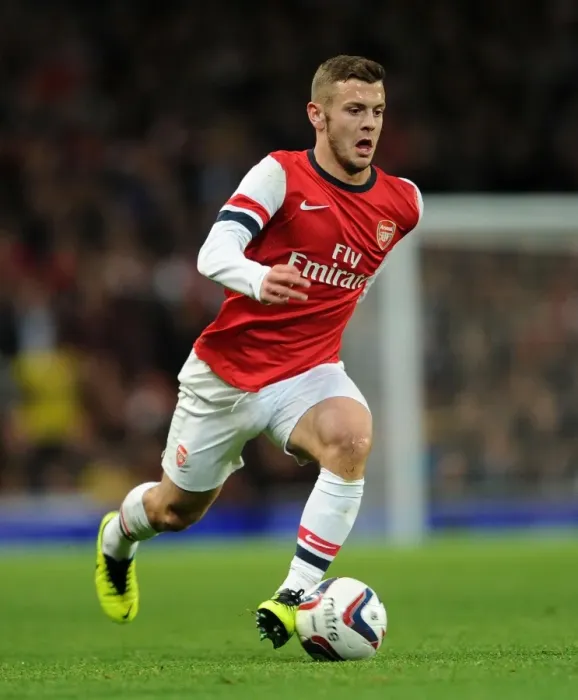 Framed Print : Jack Wilshere in Action: Arsenal vs Chelsea, Capital One Cup 2013-14