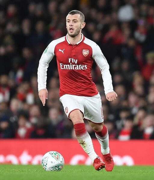 Jack Wilshere in Action: Arsenal vs Chelsea Carabao Cup Semi-final