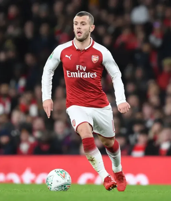 Framed Print : Jack Wilshere in Action: Arsenal vs Chelsea Carabao Cup Semi-final