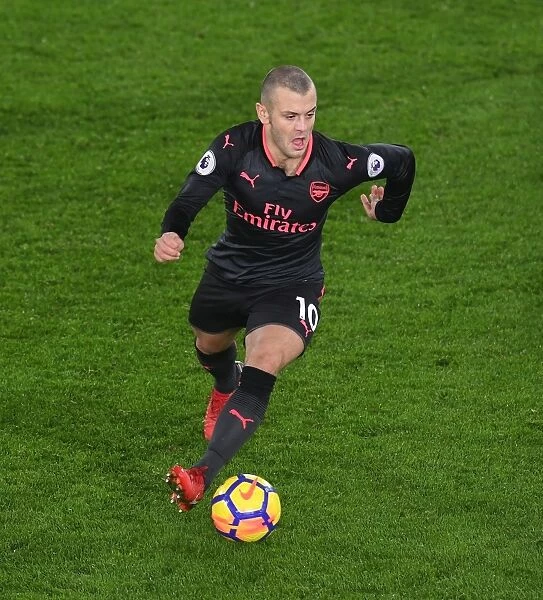 Jack Wilshere in Action: Arsenal vs Crystal Palace, Premier League 2017-18