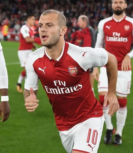 Jack Wilshere in Action: Arsenal vs Doncaster Rovers, Carabao Cup 2017-18