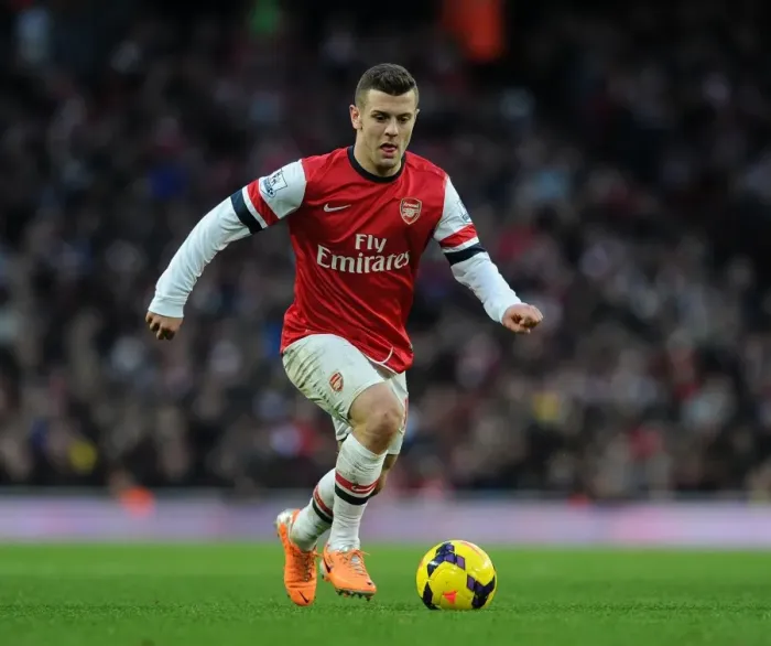 Framed Print : Jack Wilshere in Action: Arsenal vs Fulham, Premier League 2013-14 Framed Print : Jack Wilshere in Action: Arsenal vs Fulham, Premier League 2013-14