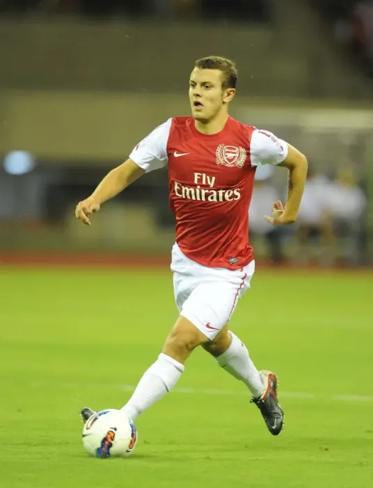 Framed Print : Jack Wilshere in Action: Arsenal vs Hangzhou Greentown (2011)