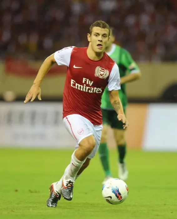 Framed Print : Jack Wilshere in Action: Arsenal vs Hangzhou Greentown, China (2011)