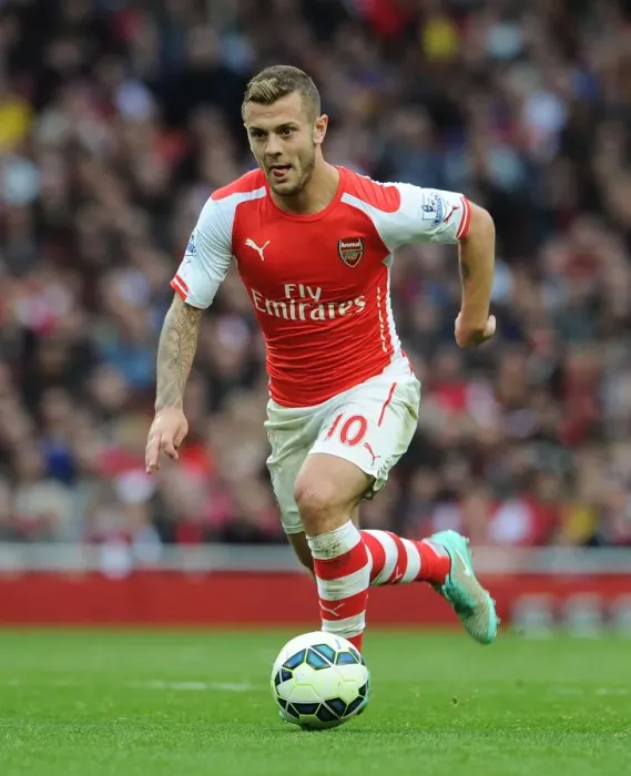 Framed Print : Jack Wilshere in Action: Arsenal vs Hull City, Premier League 2014-15