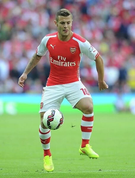 Jack Wilshere in Action: Arsenal vs Manchester City - FA Community Shield 2014 / 15