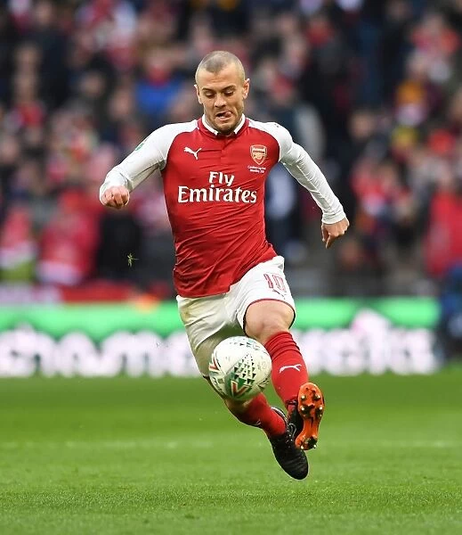 Jack Wilshere in Action: Arsenal vs Manchester City - Carabao Cup Final 2018