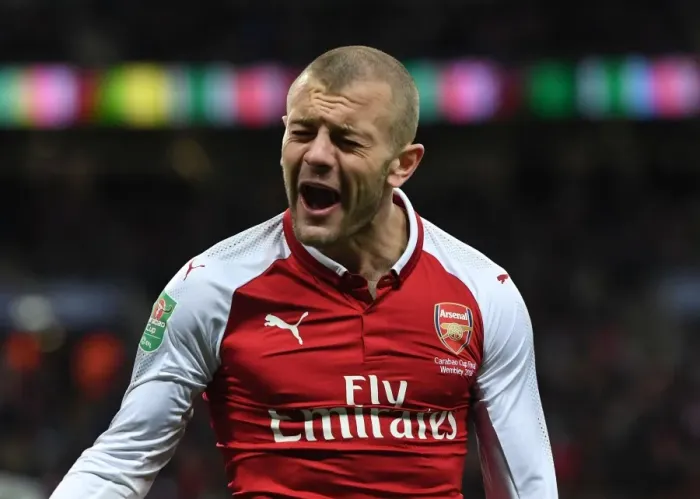 Framed Print : Jack Wilshere in Action: Arsenal vs Manchester City - Carabao Cup Final 2018