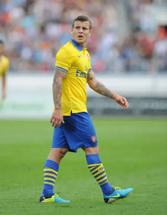 Framed Print : Jack Wilshere in Action: Arsenal vs Manchester City Pre-Season Clash, 2013 - Helsinki, Finland