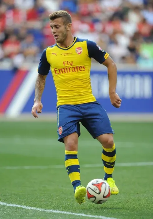 Framed Print : Jack Wilshere in Action: Arsenal vs New York Red Bulls, 2014 - Pre-Season Friendly