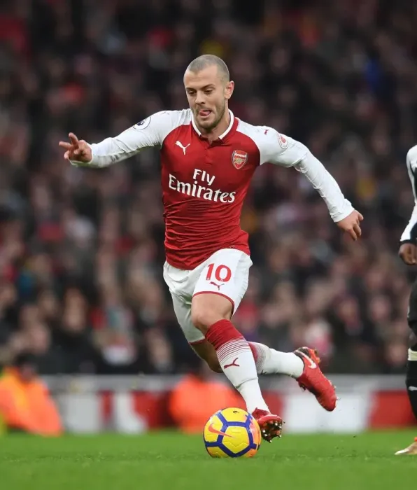 Framed Print : Jack Wilshere in Action: Arsenal vs Newcastle United, Premier League 2017-18