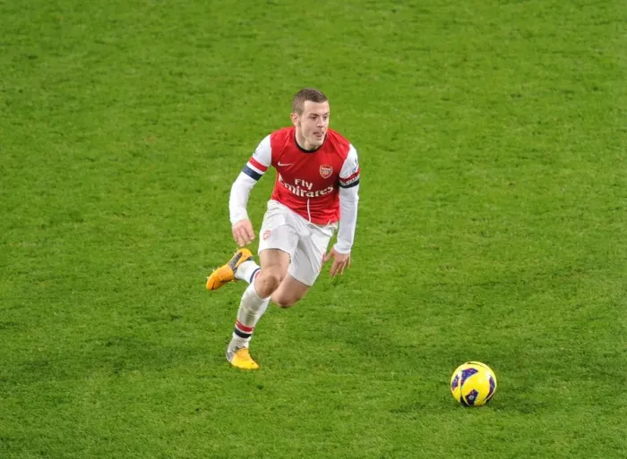 Framed Print : Jack Wilshere in Action: Arsenal vs West Ham United, Premier League 2012-13