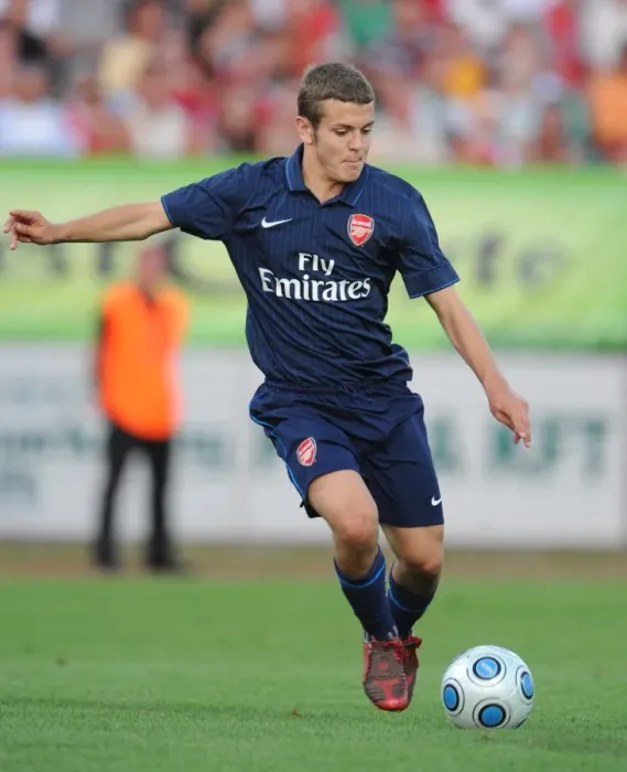 Framed Print : Jack Wilshere in Action: Arsenal's Dominant 5-0 Pre-Season Win Over Szombathelyi (July 2009)