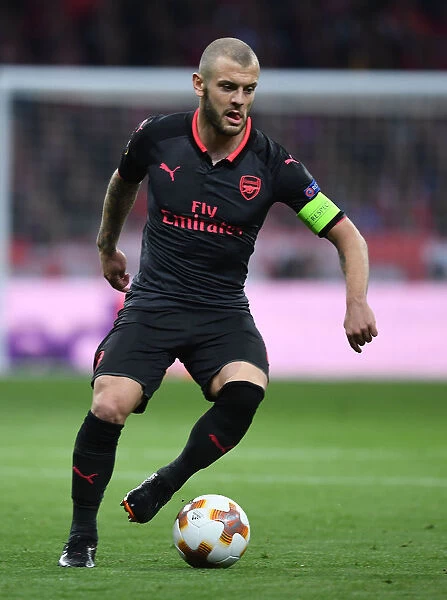 Jack Wilshere in Action: Arsenal's Europa League Battle against Atletico Madrid (2018)