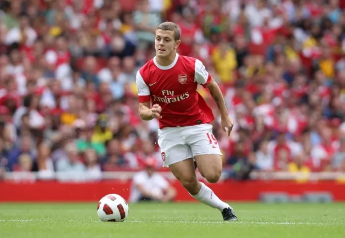 Framed Print : Jack Wilshere in Action: Arsenal's Victory over Celtic in the Emirates Cup Pre-Season, 2010