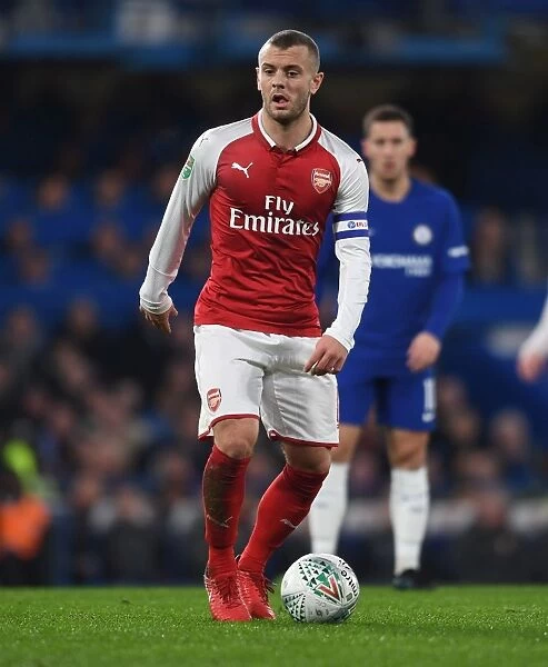 Jack Wilshere in Action: Carabao Cup Semi-Final Showdown between Chelsea and Arsenal