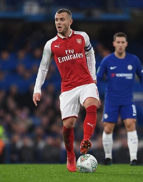 Jack Wilshere in Action: Carabao Cup Semi-Final Clash between Chelsea and Arsenal