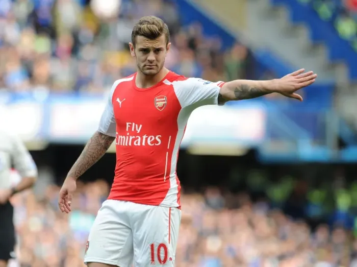 Framed Print : Jack Wilshere in Action: Chelsea vs. Arsenal, Premier League 2014-15