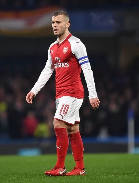 Jack Wilshere in Action: Chelsea vs. Arsenal - Carabao Cup Semi-Final First Leg