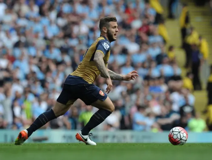 Framed Print : Jack Wilshere in Action: Premier League Showdown - Manchester City vs. Arsenal (2015-16) Framed Print : Jack Wilshere in Action: Premier League Showdown - Manchester City vs. Arsenal (2015-16)